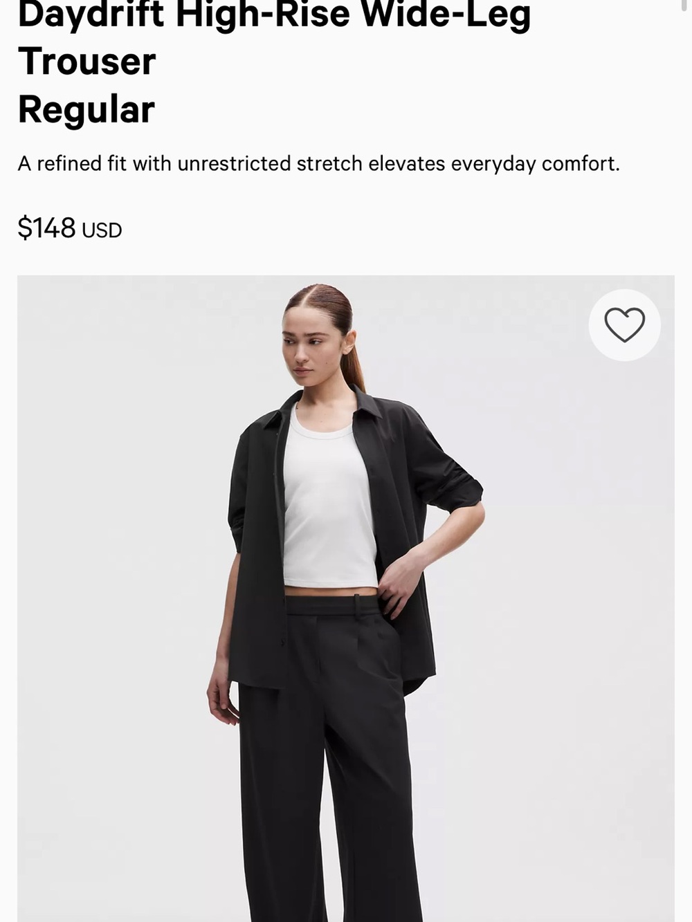 Lululemon Daydrift High-Rise Wide-Leg Trousers